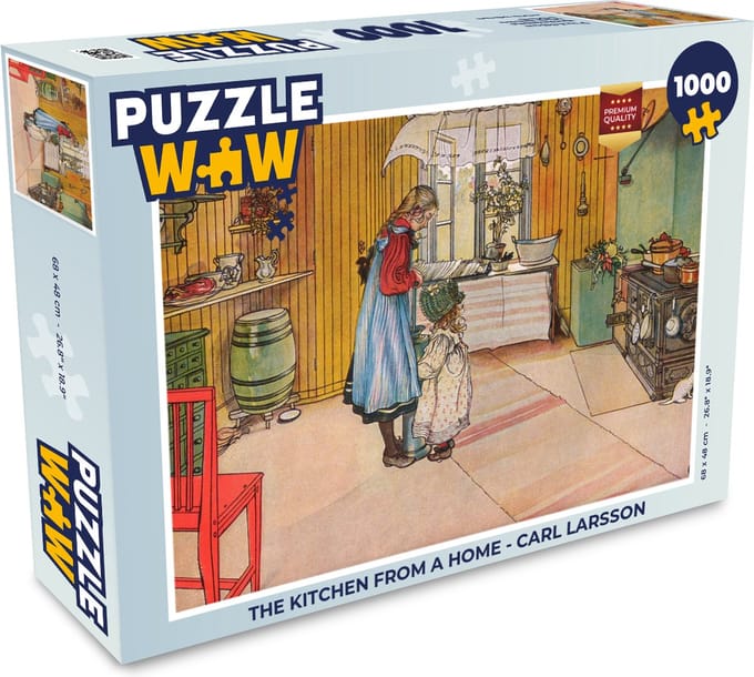 Puzzel The kitchen from a home - Carl Larsson - Legpuzzel - Puzzel 1000 stukjes volwassenen