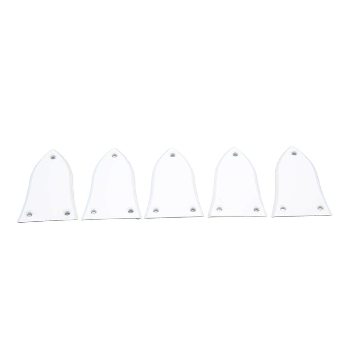 5 Pièces Cache Truss Rod 3 Trous Plastique Accessoire d'Instrument pour Basse Guitare Électrique white