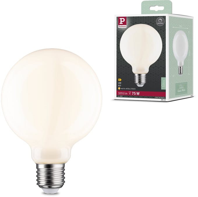 Filament 230 V LED Globe G95 E27 1055lm 9W 2700K dimbaar Opaal