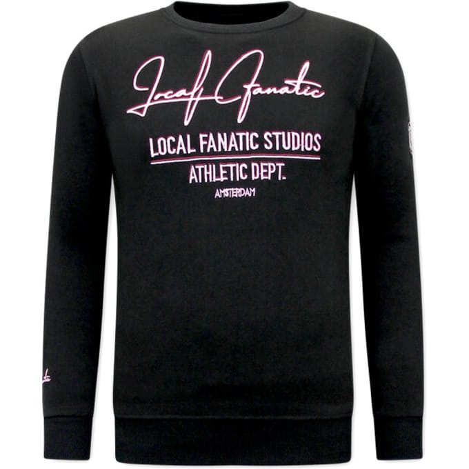 Heren Sweater - Athletic Dept. - Zwart / Rose