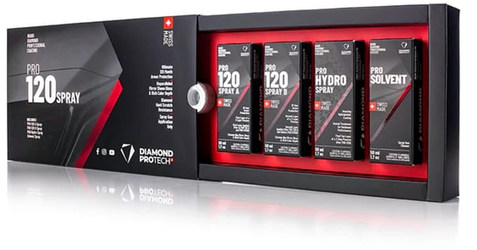 DIAMOND PROTECH - PRO 120 Spray - Multi-Product Box - 10 Years Protection - 50ml