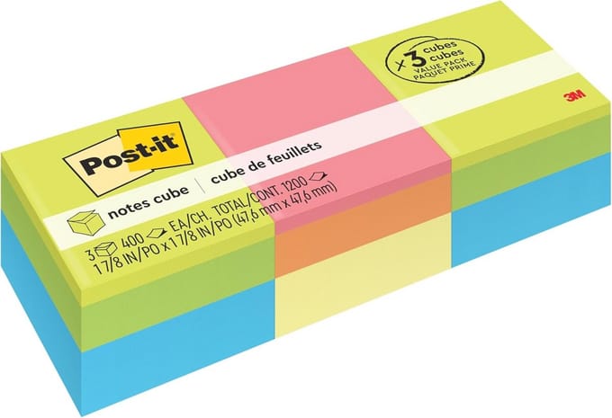 Diverse Recyclebare Sticky Notes 2x2 inch - 3 Pak - Perfect voor Kantoor en Thuis