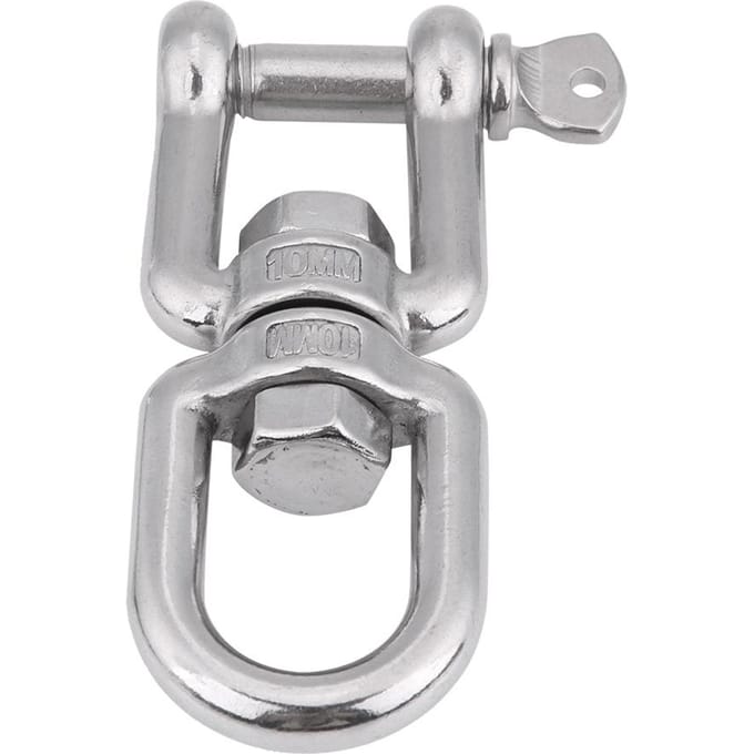 Zware 304 Roestvrijstalen Draaibare Ring Snap Rolling Schakel Apparaat 10mm gray