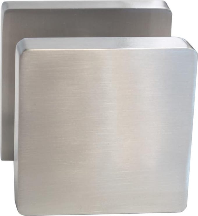Intersteel Knop vierkant op rozet nikkel mat