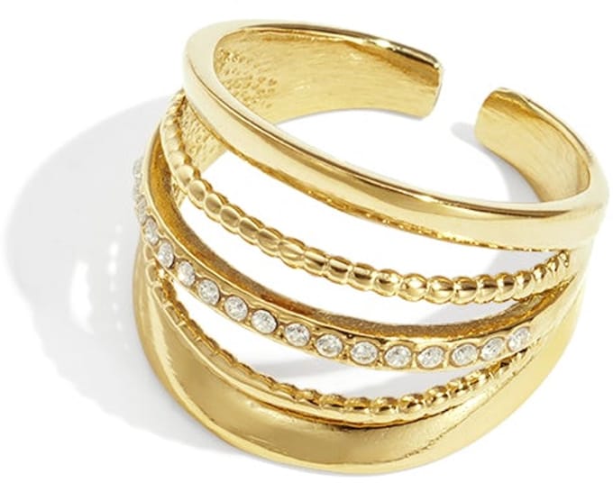 Roestvrijstalen statement ringen. casual. dagelijks. eenvoudig. serie. damessieraden