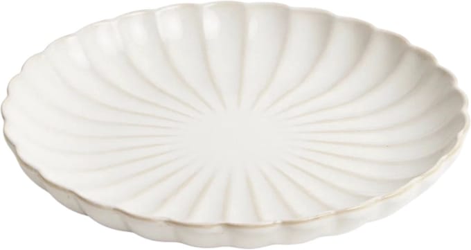 Lavandoux - Gebaksbordjes - Geschulpte - Ø 21 cm - Gebroken Wit - Set van 4