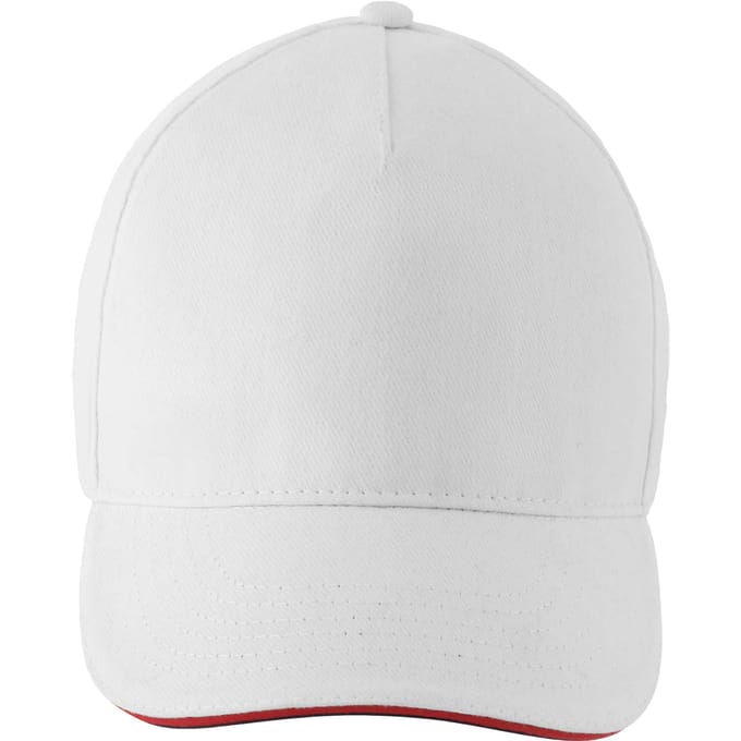 SOLS Longchamp Contrast Baseball Cap (Wit)
