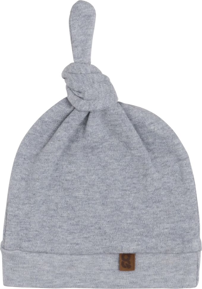 Baby's Only Knoopmutsje Melange - Grijs - 3-6 mnd - 100% ecologisch katoen - GOTS