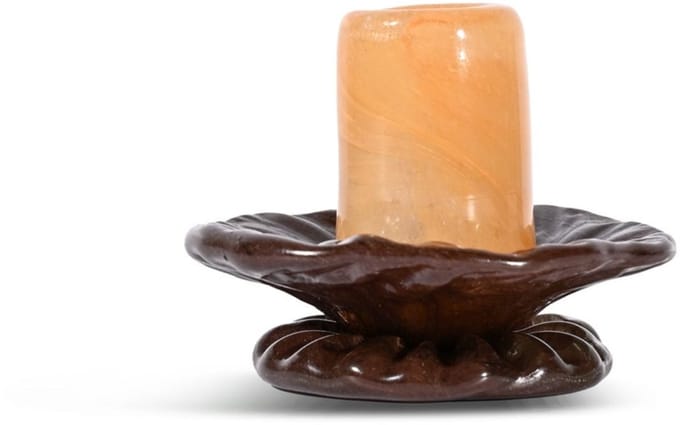 Byon - Kandelaar Lara orange/brown 9cm - Kandelaren