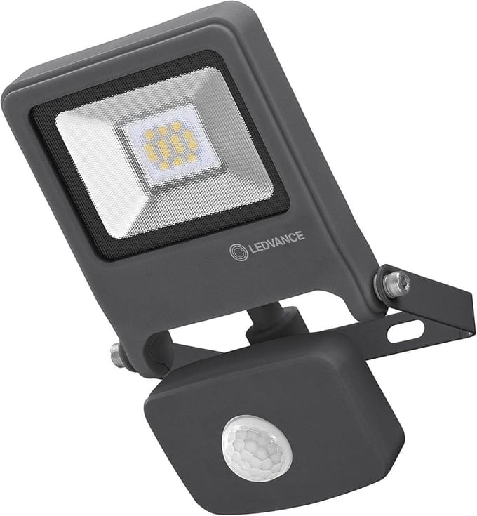 LED Buiten Floodlight met Bewegingssensor - 10W Koel Wit - IP44 voor Tuin en Oprit
