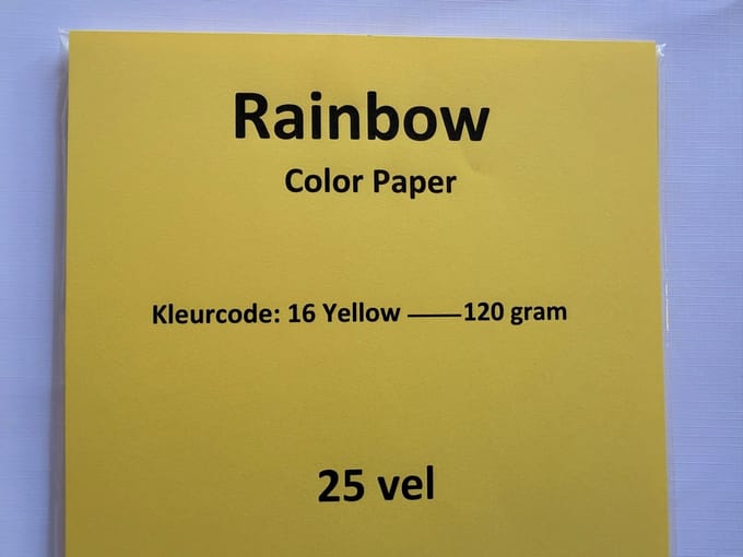Rainbow KL-16 geel 25 vel 120 gram papier