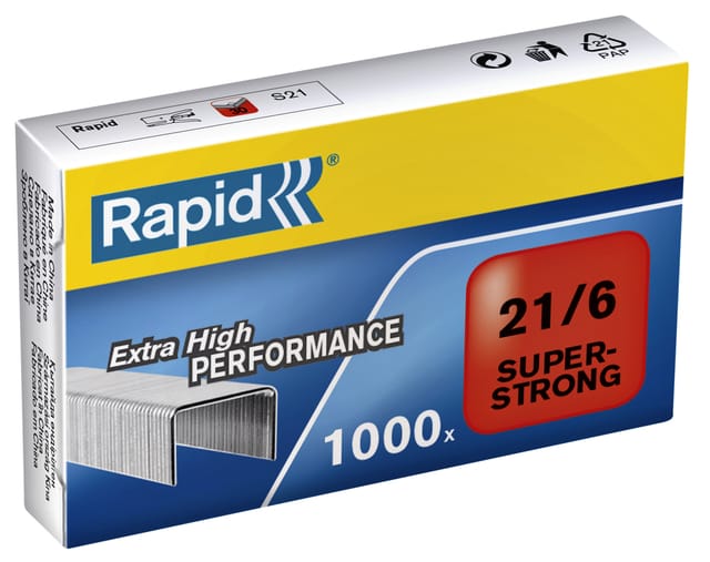 Rapid Super Strong - staples - 21/6 - 6 mm - pack of 1000