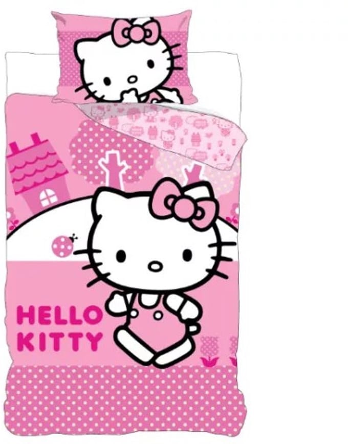Hello Kitty Dekbedovertrek 100 X 135 cm - 40x60 cm - katoen