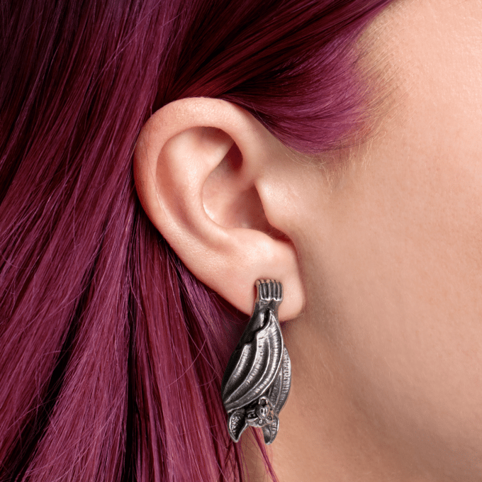 Alchemy Gothic - Gothic Oorbel - Before Dusk - voor Vrouwen - zilverkleurig