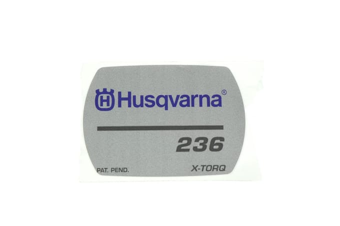 Husqvarna 236 starterkap sticker
