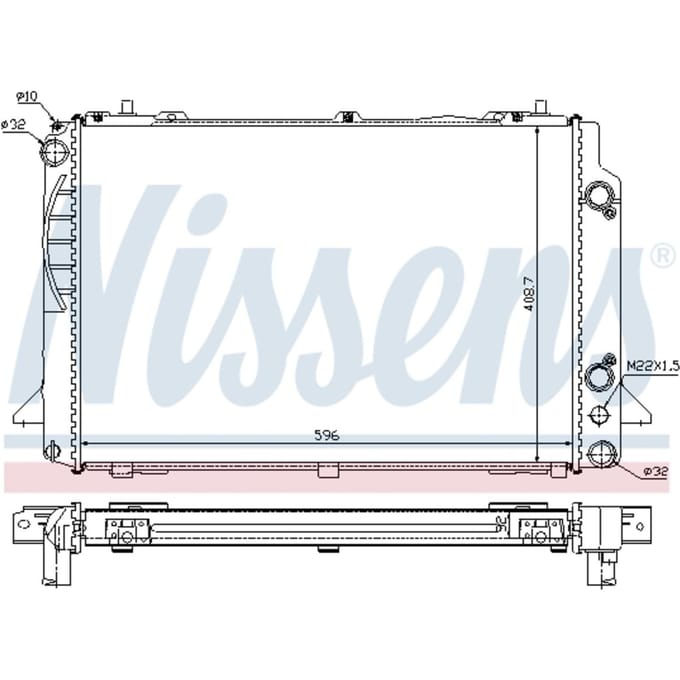Radiator, motorkoeling NISSENS 60467A