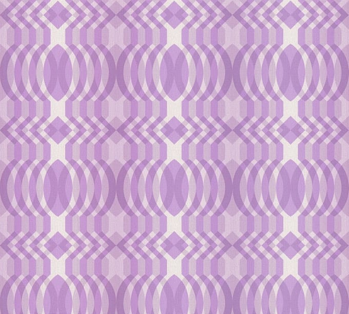 RETRO BEHANG | Grafisch - lila crème wit - A.S. Création Retro Chic