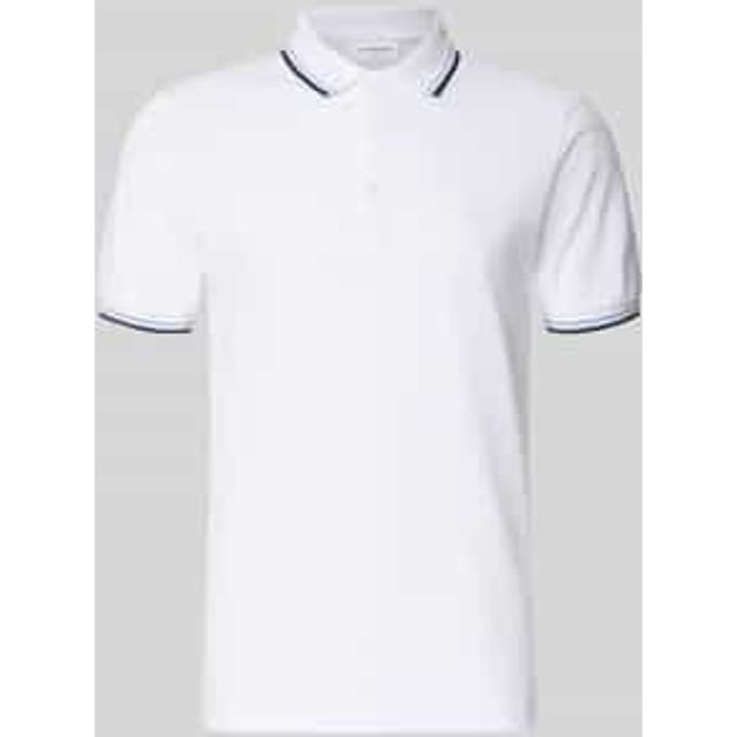 relaxed fit poloshirt met contraststrepen