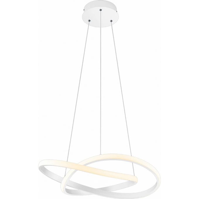 Reality Leuchten Course hanglamp, mat wit, 4.000 K, Ø 60 cm, metaal
