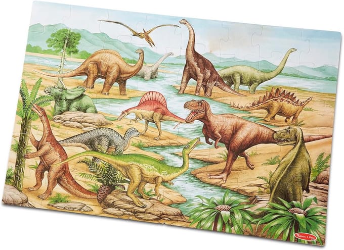 Vloerpuzzel met Dinosaurussen - Extra Dikke Kartonnen Puzzel met 48 Stukjes