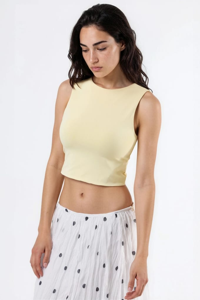 Boothals Mouwloze Gebreide Blouse