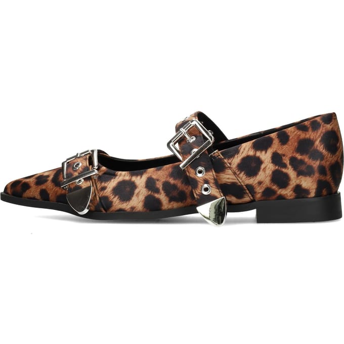 Poelman Camel print bandschoen C24W1501PSH camel Panter