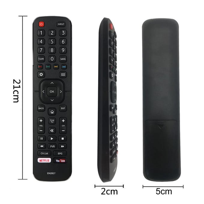 Afstandsbediening voor Hisense TV EN2B27 Handheld afstandsbediening Vervanging voor Hisense 32K3110W zwart