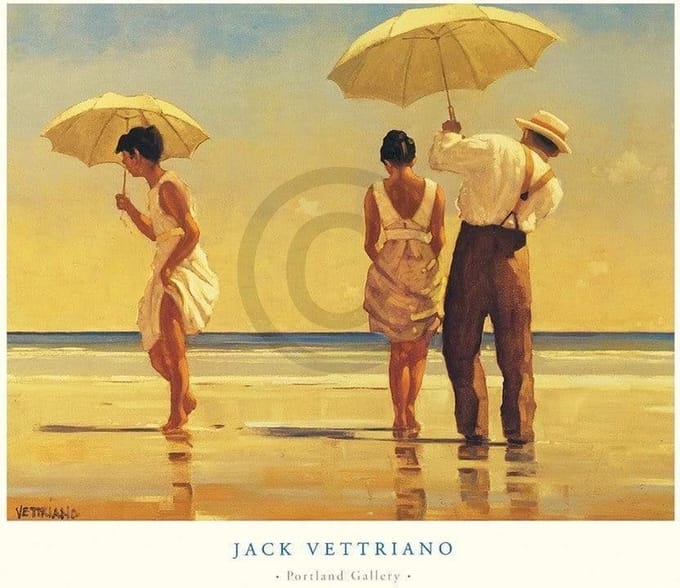 Kunstdruk Jack Vettriano - Mad Dogs 80x60cm