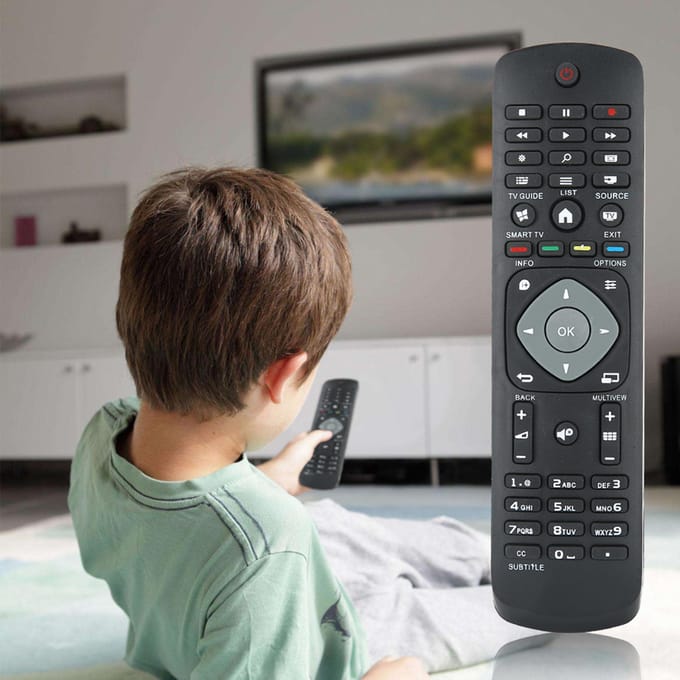 Télécommande de remplacement ABS de qualité supérieure pour téléviseur Philips YKF347-003 gray