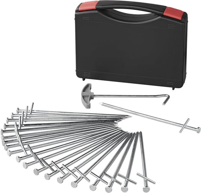 ProPlus Rotspennen set - metaal - aangelaste dwarspen - 23 cm - inclusief koffer - 20 stuks
