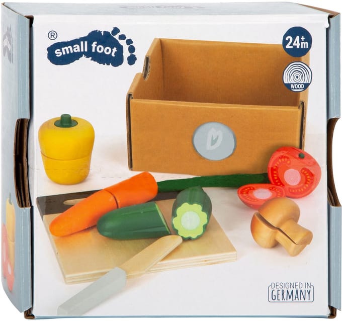 Small Foot - Houten Snij- en Speeleten Groenten Set, 13dlg.