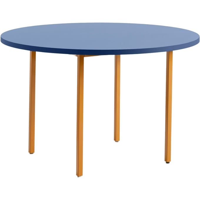 HAY Two Colour Tafel rond - blauw - oker - Ø 120 cm