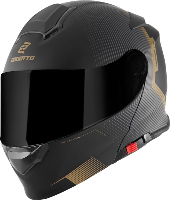 Bogotto H271 Wayke Mat Zwart Bruin Systeemhelm - Helm