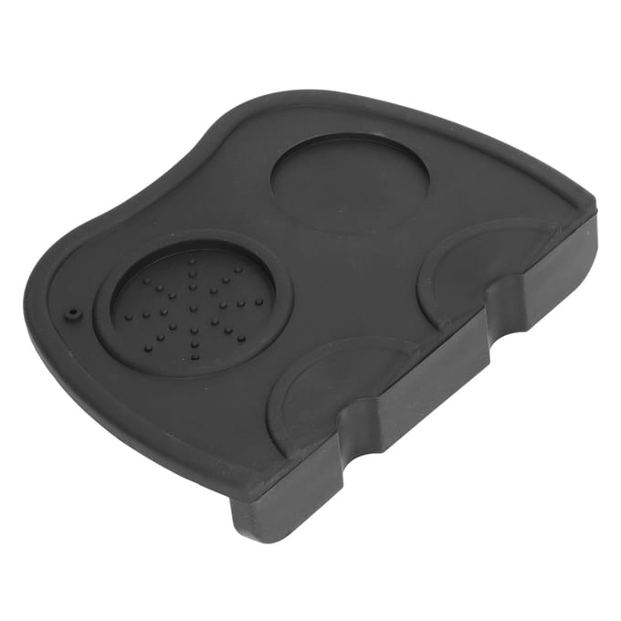 Koffieverdeler Mat Siliconen Tamper Pad Dubbel Gat Antislip Houder voor Drankbereiding black