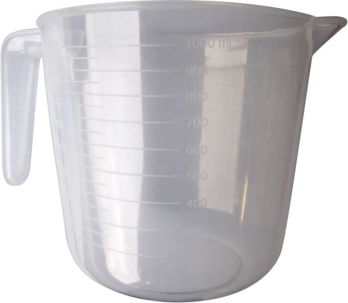 Maat en doseerbeker 1 liter met maatverdeling