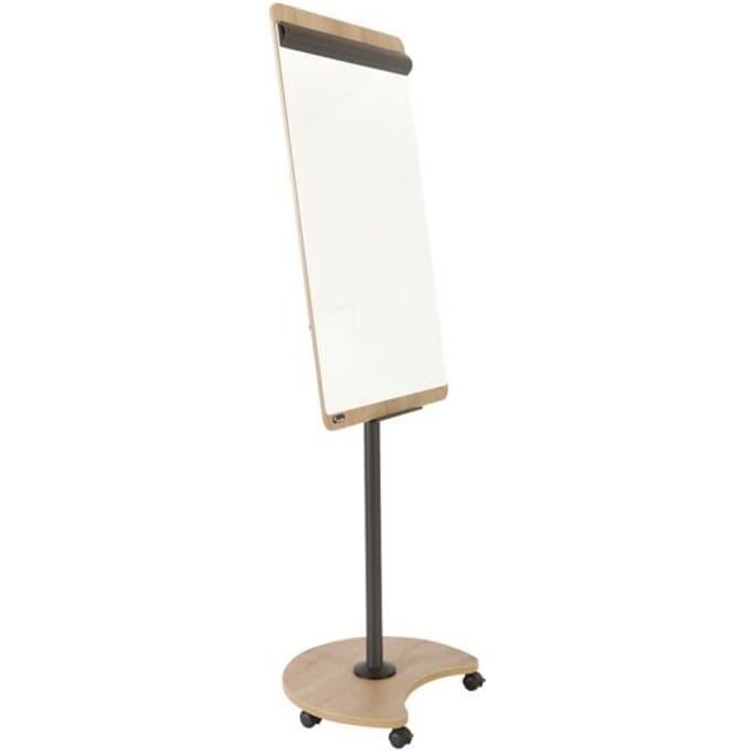 Rocada Flipchart NAT0616 (b x h) 670 mm x 2000 mm Hout, Eiken, Wit (RAL 9003) Afwisbaar, Beschrijfbaar, Magneetband, Incl. opbergbakje, Incl....