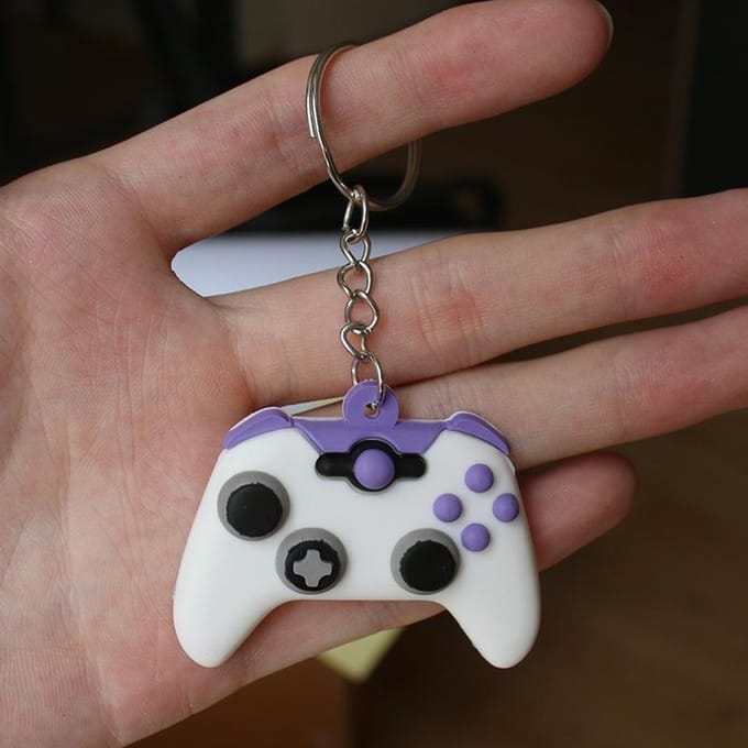 Spelconsole Gamepad Sleutelhanger Auto Sleutelhanger Ring Creatief Klein Cadeau, Kerstmis brown