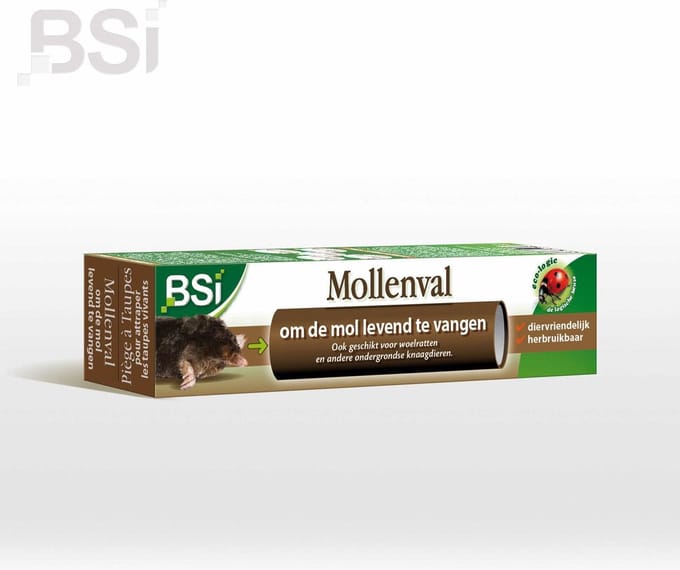 BSI - Diervriendelijke mollenval - Vangt ook woelmuizen en ratten