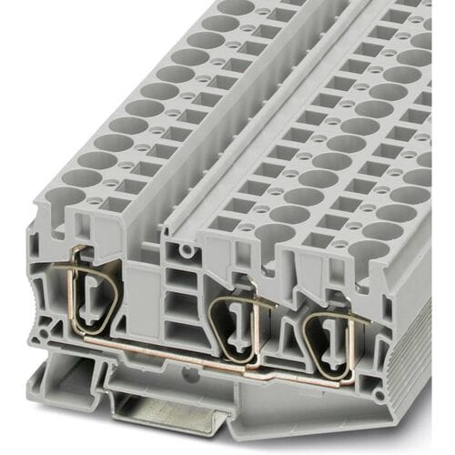 Phoenix Contact 3035288 Doorgangsserieklem 10.2 mm Spanveer Grijs 25 stuk(s)