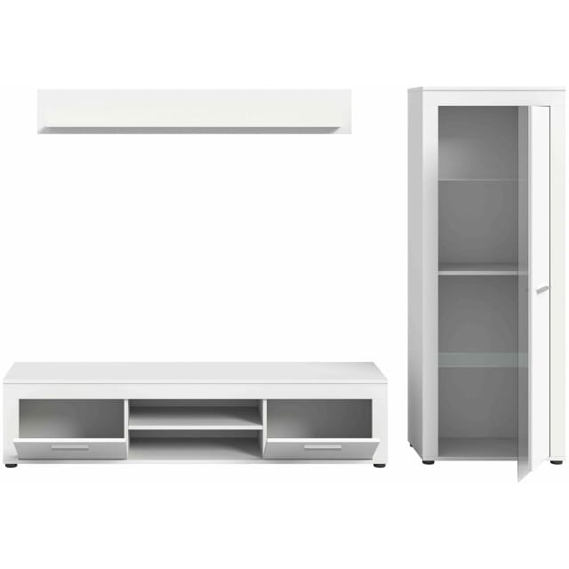 Jam woonkamercombinatie wit melamine - 35x235x159cm