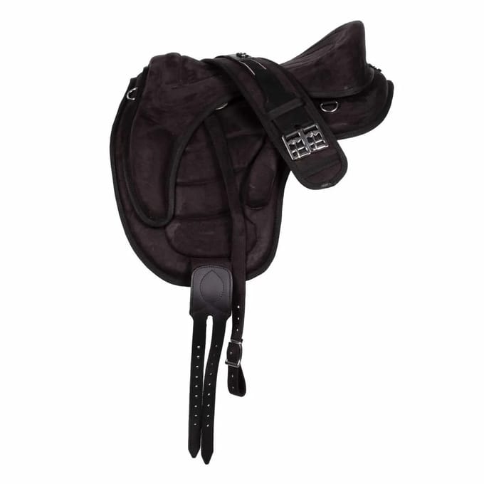 Pagony Boomloos Suede Zadel - Maat: 15 Inch - Zwart - Polyamide