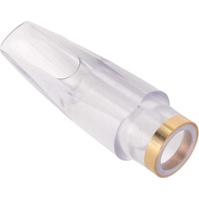 Altsaxofoon Mondstuk Plastic Transparant Afgeronde Rand Vervanging Saxofoon Mondstuk voor Optreden white