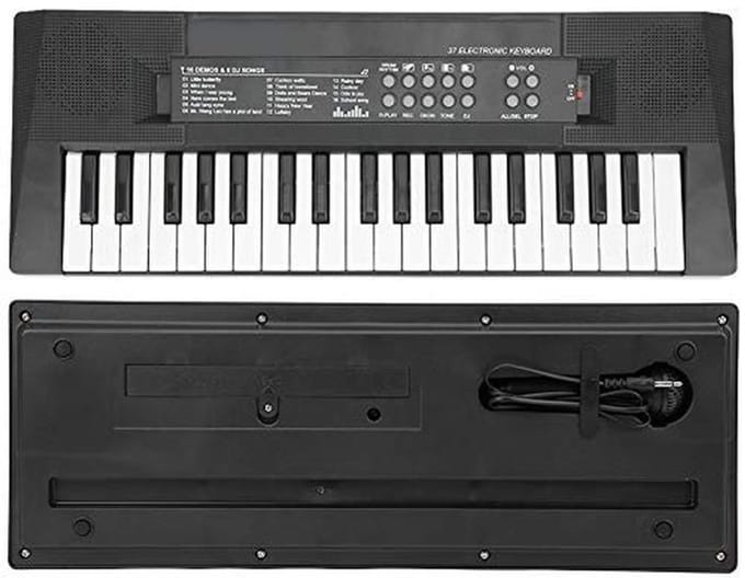 Elektronisch Keyboard - Digitale Piano - Muziek Leren Spelen - Inclusief Microfoon - 37 Toetsen - Zwart