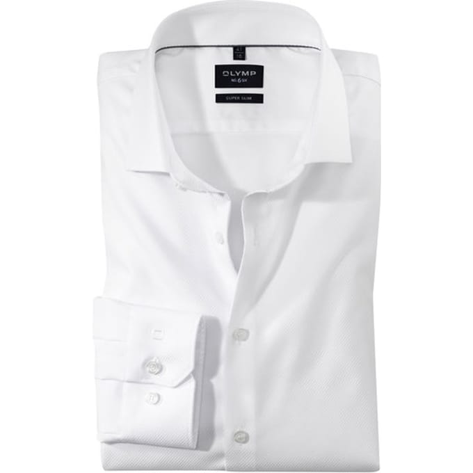 OLYMP No. Six Overhemd, Super Slim, Royal Kent, Wit