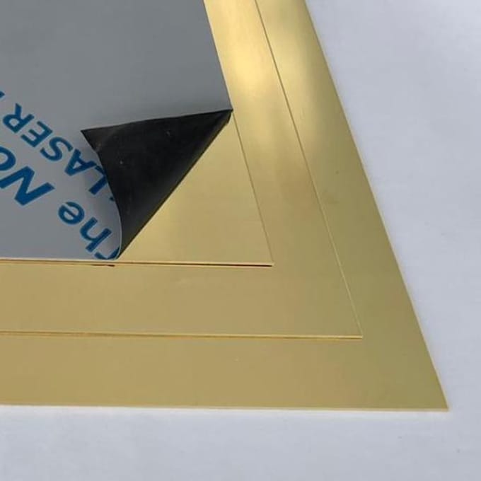 Messing vlakke plaat - 0,8mm, 200x200mm