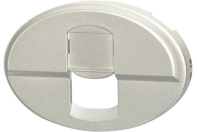 Stopcontact met RJ45 - Netwerkstopcontact Datapoort - Netwerk Aansluiten - Universele Compatibiliteit - 53 x 53 mm - Titanium