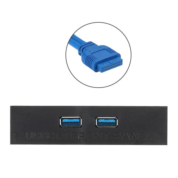 Hoge kwaliteit 2-poorts USB 3.0 voorpaneel, geschikt voor 2,5 inch open ruimte