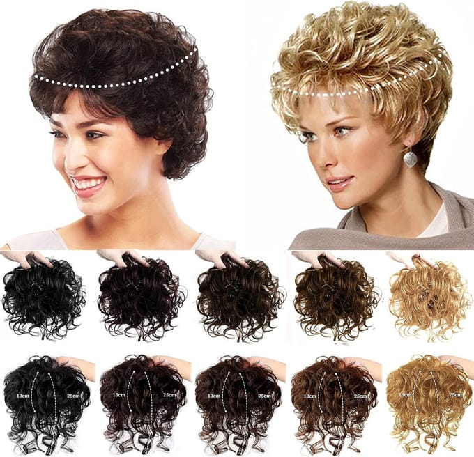 Natuurlijk Haarstuk voor Dames met Dunne Topper Clip-in Extensions bij de Kruin