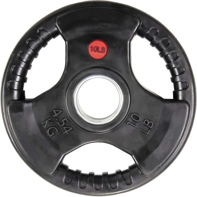 Olympische Halterschijf - Gecoate Gewichtsplaat - Krachttraining - Rubberen Grip - 2 inch - Zwart
