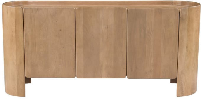 Vente-unique Dressoir met 3 deuren van mangohout - Naturel - ISLARA